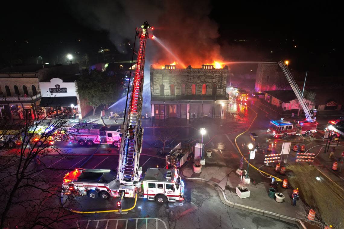 Granbury and Hood County fire departments responded to a fire at the historic Nutt House Hotel early Thursday morning, March 2, 2023.
