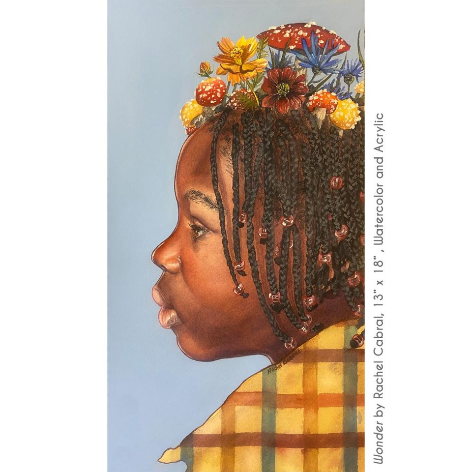 Honorable Mention of the R.W. Norton Art Gallery’s 2024 BLOOM! Juried Exhibition is "Wonder" by Rachel Cabral.