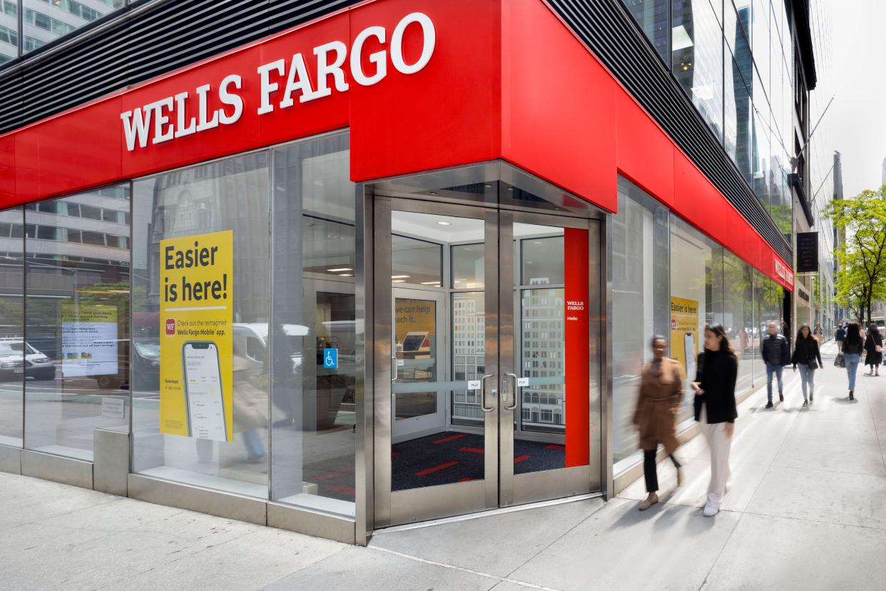 A Wells Fargo bank.
