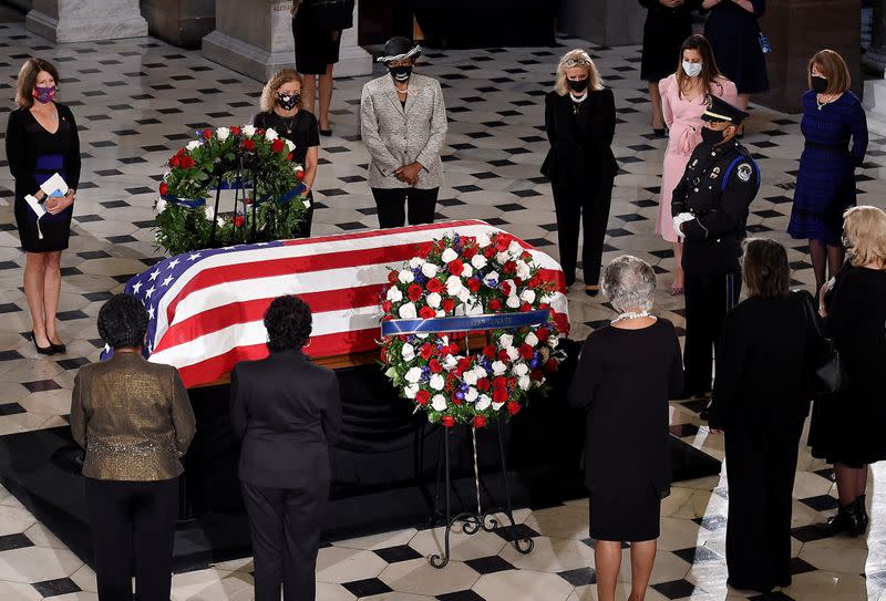 Body of late Justice Ruth Bader Ginsburg lies in state at U.S. Capitol