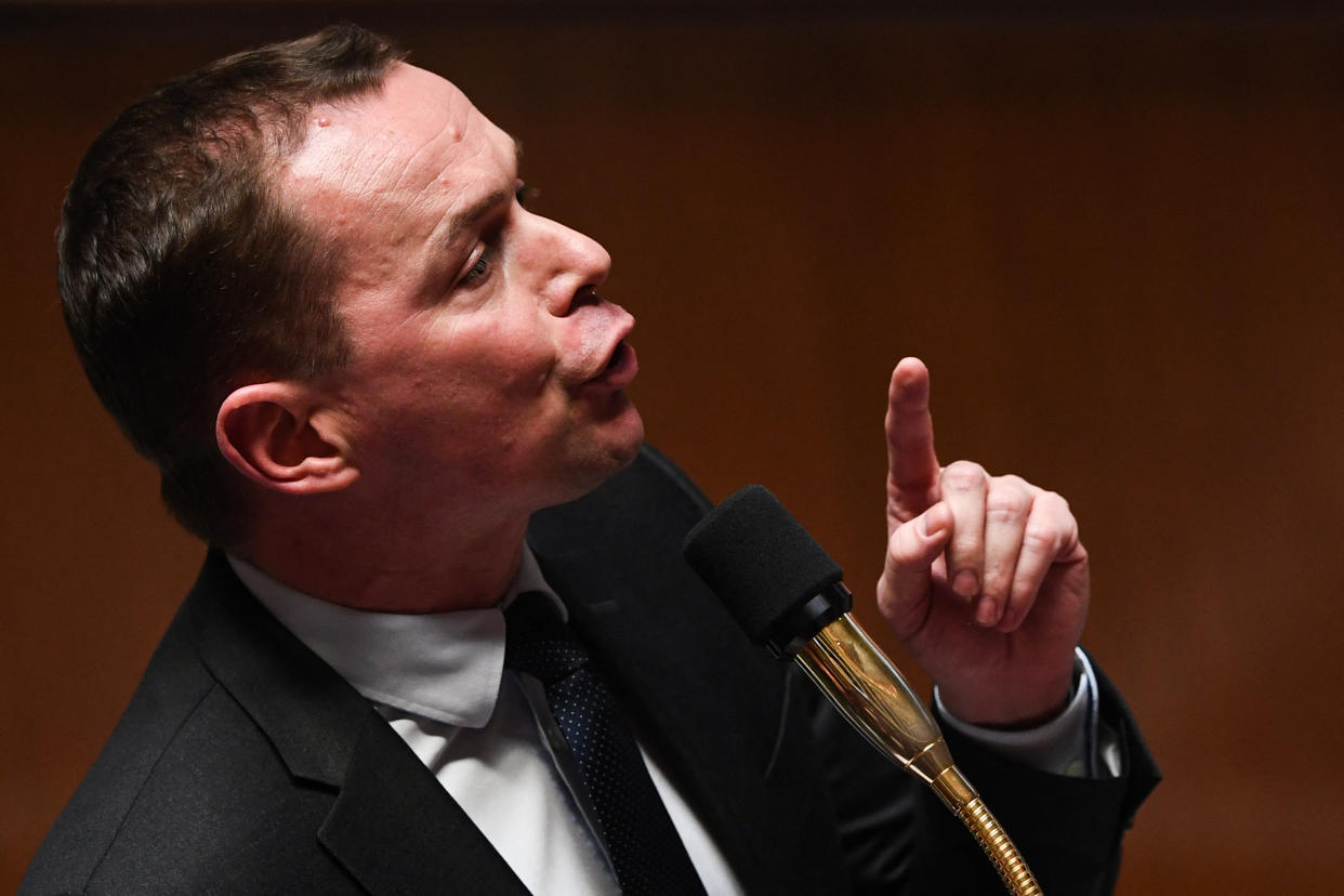 Olivier Dussopt, ministre du Travail (Photo by Christophe ARCHAMBAULT / AFP)