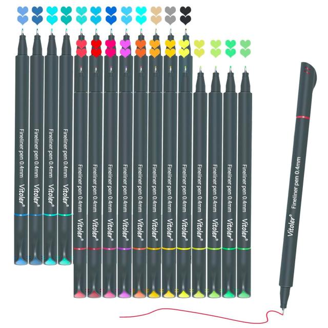 ROMANE Cute 0.4mm Smooth Black Gel Pen 