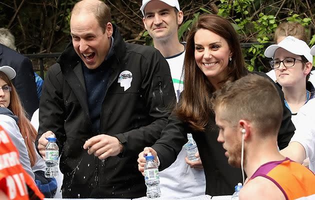 Prince William seemed to take the whole thing in his stride. Photo: Getty