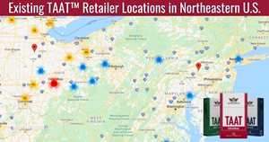 After becoming an official supplier of U.S. wholesale giant H.T. Hackney, the Company received a purchase order for more than 1,000 TAAT™ cartons for a chain-wide placement in Par Mar Stores, which has locations in Ohio, West Virginia, and Pennsylvania. With its presence predominantly located in West Virginia and the abutting southeastern Ohio region, the placement of TAAT™ in Par Mar Stores can complement the existing footprint of TAAT™ in hundreds of Ohio stores in the state’s central and western areas.