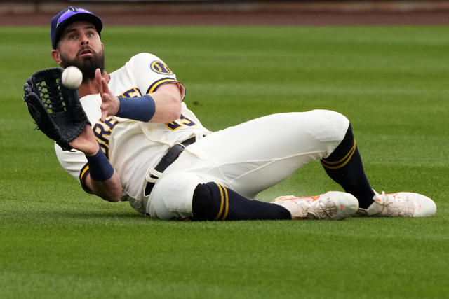 Pittsburgh Pirates left field Ji Hwan Bae, right, drops a fly ball by St.  Louis Cardinals' Paul Goldschmidt as Pirates shortstop Oneil Cruz, left,  watches during the first inning of a baseball