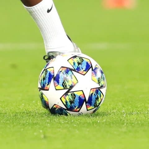 Tottenham Hotspur's Tanguy Ndombele warms up before the UEFA Champions League Group B match at Tottenham Hotspur Stadium, London. - Credit: PA