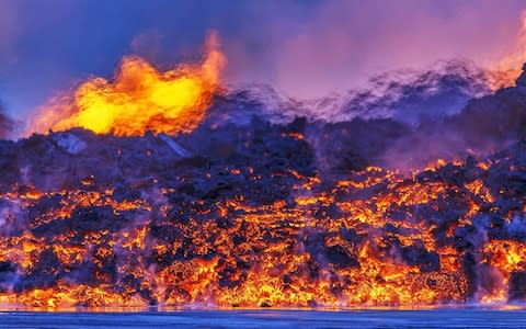 An Icelandic lava flow - Credit: Telegraph