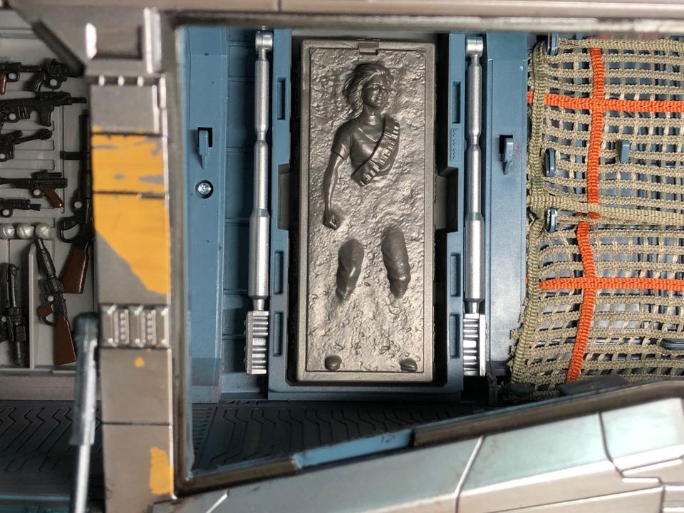 Carbonite block in a compartment