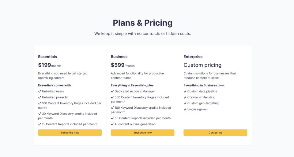 Clearscope pricing