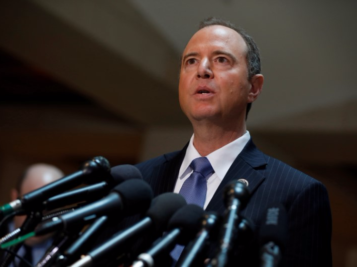 FILE PHOTO: House Select Committee on Intelligence Ranking Member Rep. Adam Schiff (D-CA) speaks with the media on Capitol Hill in Washington, D.C., U.S. March 15, 2017.  REUTERS/Aaron P. Bernstein