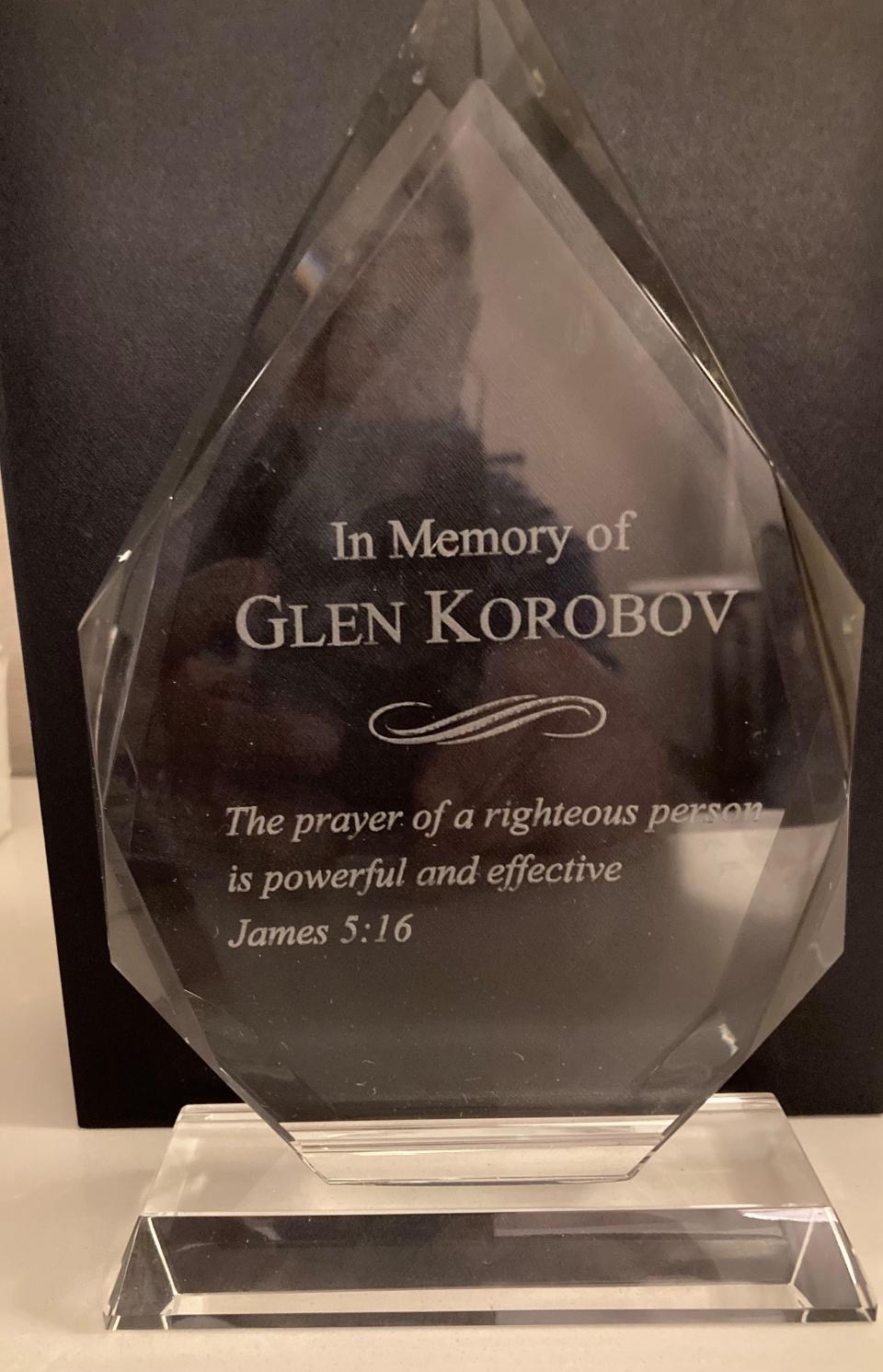 Glen Korobov was honored posthumously at the Final Four in New Orleans.