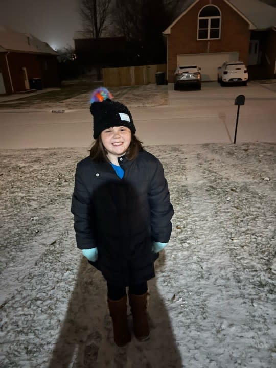 Lola enjoying the first snow of the year (Courtesy: Taylor Callis)