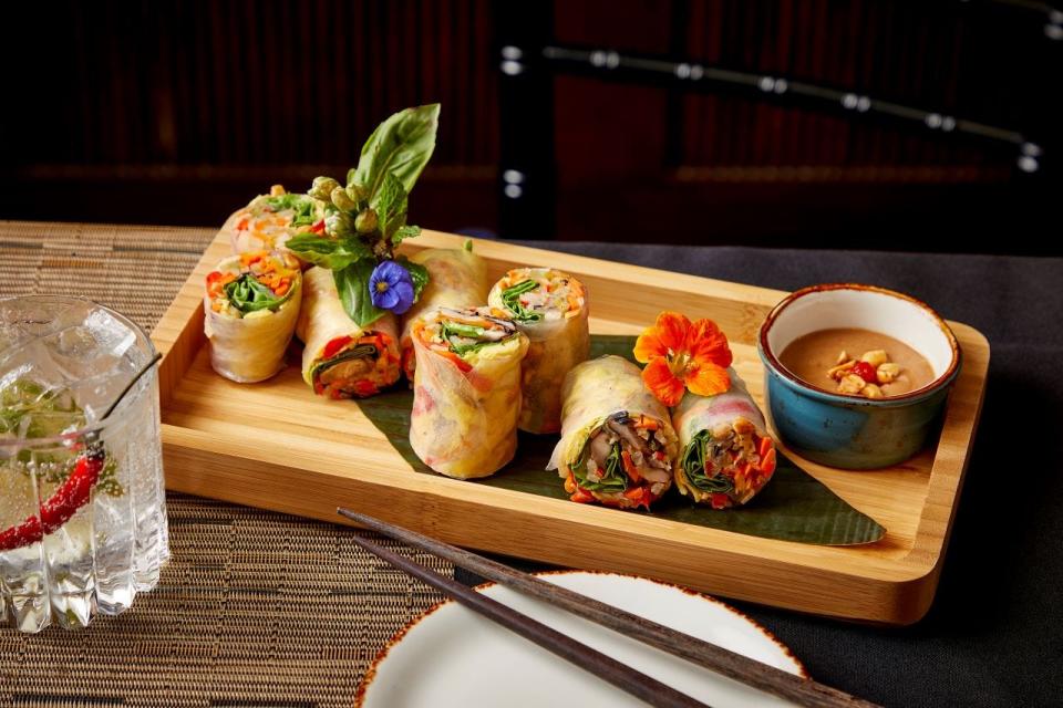 This Vietnamese-inspired chilled veggie roll (bo bia) is served at Le Colonial in Delray Beach.