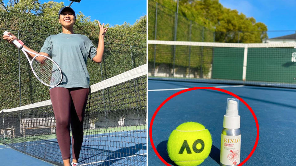 Naomi Osaka's exciting post contained a possible hint about her plans to play in the Australian Open in January. Pic: Instagram 