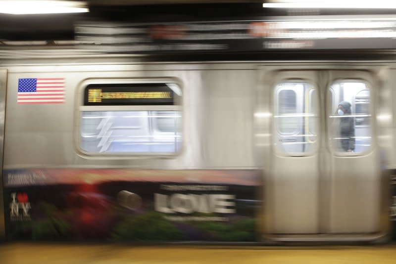 New York Gov. Kathy Hochul has directed the MTA to speed up security camera installations throughout New York's subway system (pictured), adding new cameras to protect conductor cabins.

File Photo by John Angelillo/UPI