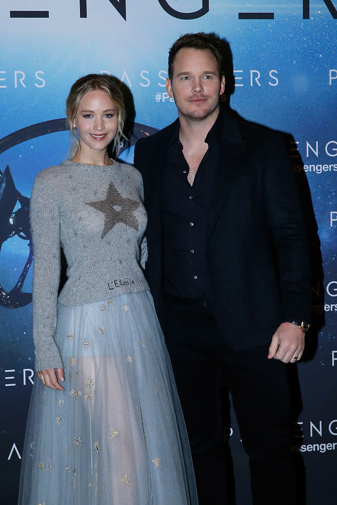 Jennifer Lawrence and Chris Pratt — Paris