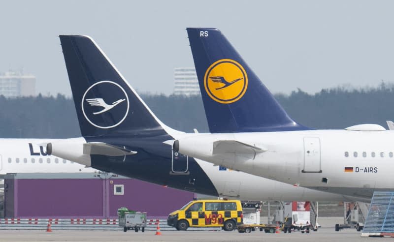 Lufthansa passenger planes stand on the tarmac at Frankfurt Airport. German airline Lufthansa has struck a wage deal with cabin crews, ending the last of several major labour disputes in Germany's aviation sector that saw flight operations disrupted with several strikes. Boris Roessler/dpa