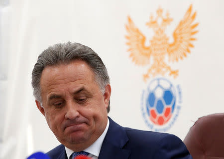 Russian Sports Minister Vitaly Mutko attends a news conference in Moscow, Russia, July 23, 2016. REUTERS/Sergei Karpukhin