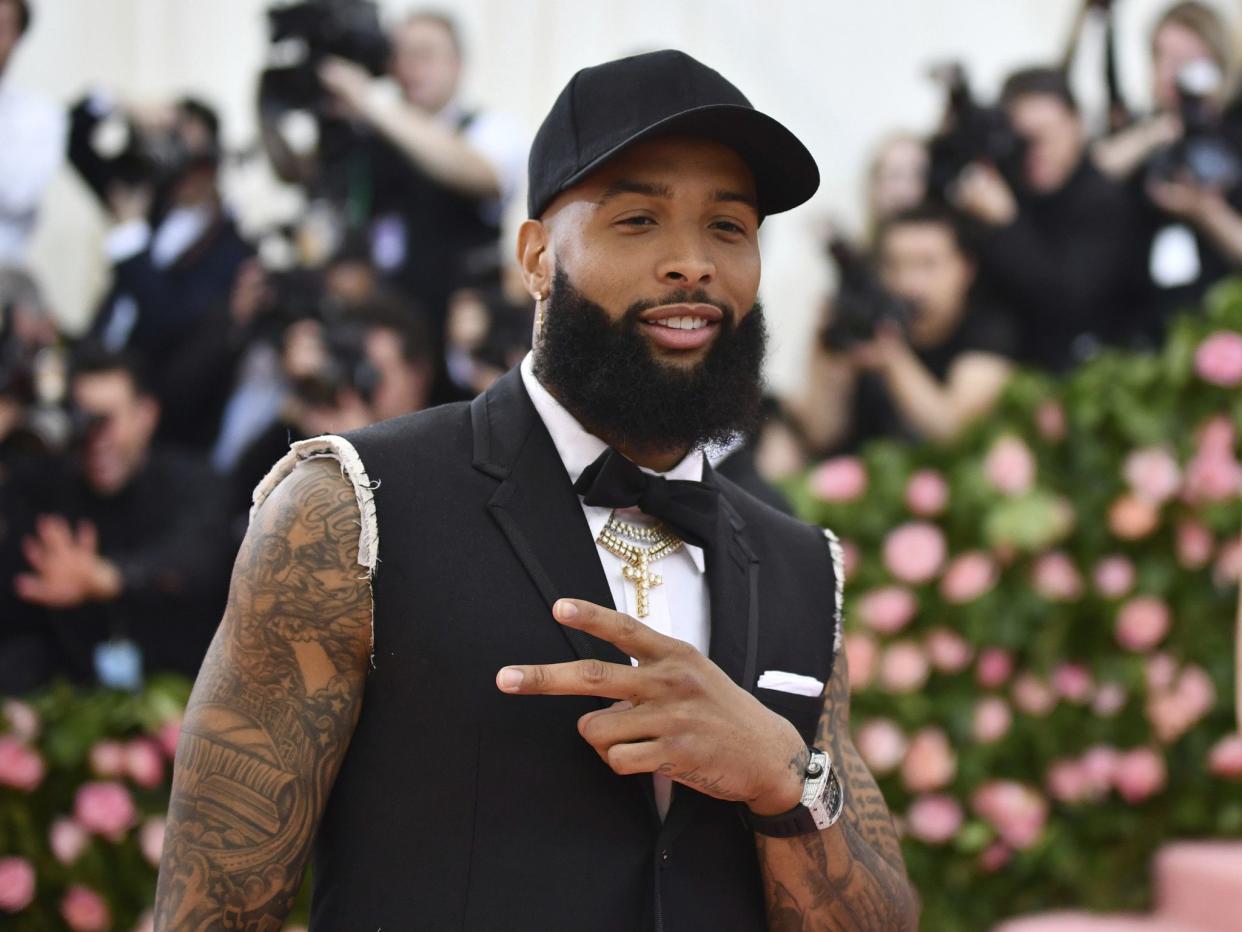 Odell Beckham Jr. attends The Metropolitan Museum of Art's Costume Institute benefit gala celebrating the opening of the "Camp: Notes on Fashion" exhibition on Monday, May 6, 2019, in New York.