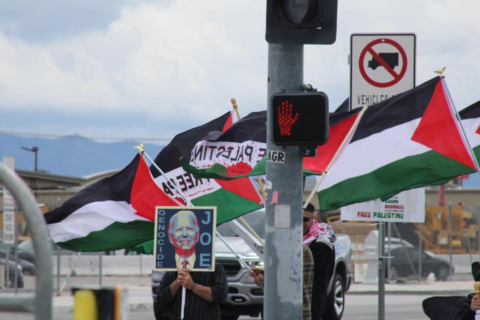 Photo taken from a High Desert For Palestine protest in March, 2024.