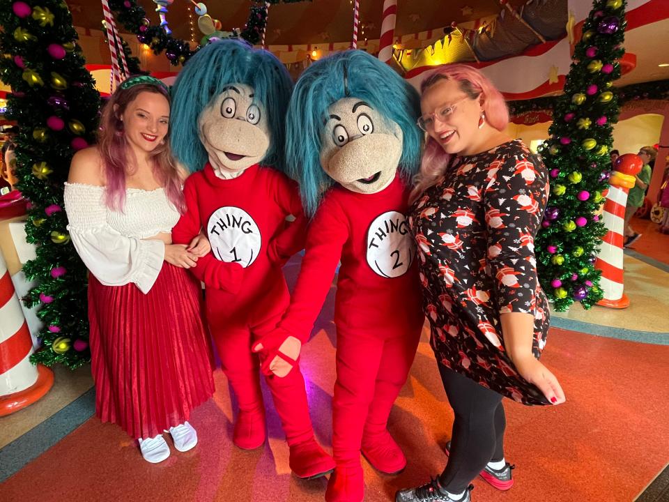 writer and her sister with thing 1 and 2