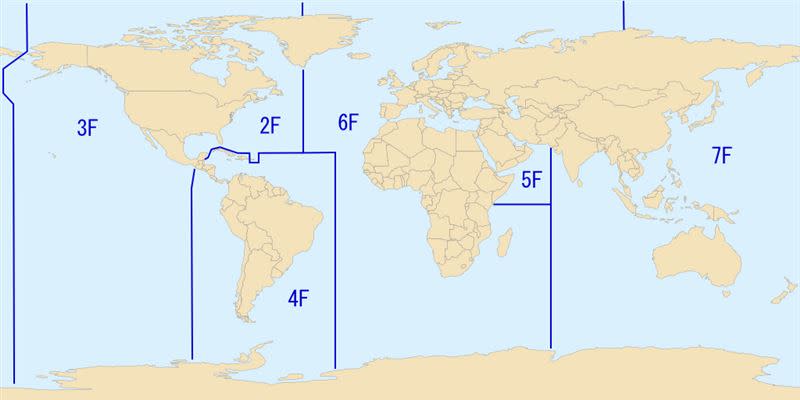 美國海軍艦隊部署範圍。（圖／翻攝自維基百科／版權屬公眾領域）