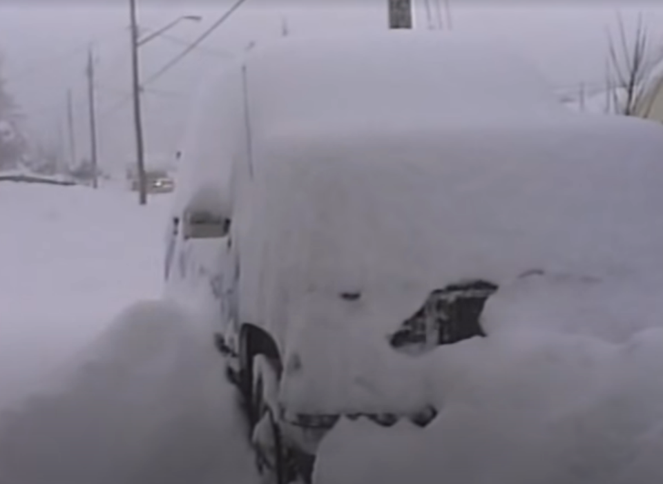 Snowy car