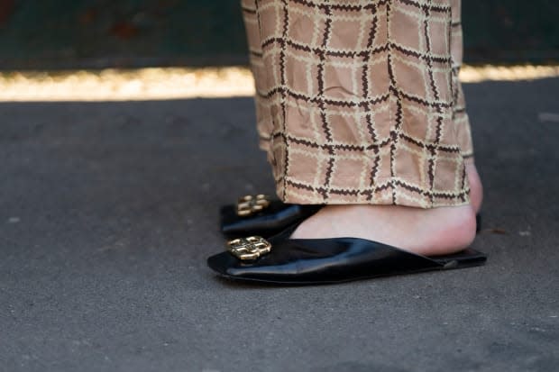 <p>On the street at Milan Fashion Week Men's Fall 2020. </p>