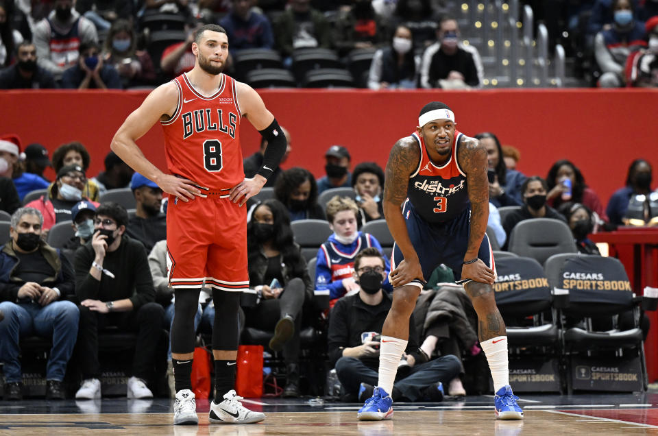 All-Star guards Zach LaVine and Bradley Beal are the two best (and most expensive) players to enter the NBA's trade market on December 15. (G Fiume/Getty Images)