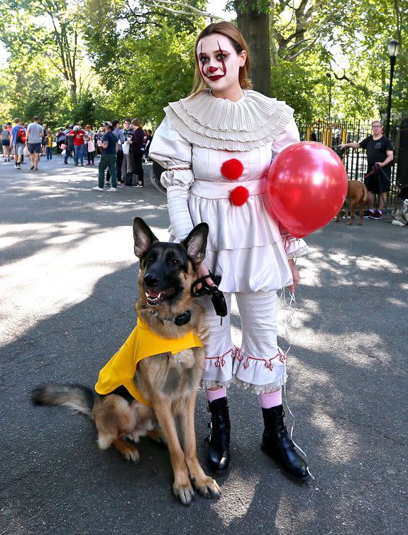 Mandatory Credit: Photo by Alberto Reyes/REX/Shutterstock (9165883d) Participants in the 27th Annual Tompkins Square Halloween Dog Parade 27th Annual Tompkins Square Halloween Dog Parade, New York, USA - 21 Oct 2017