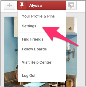 Pinterest Settings command