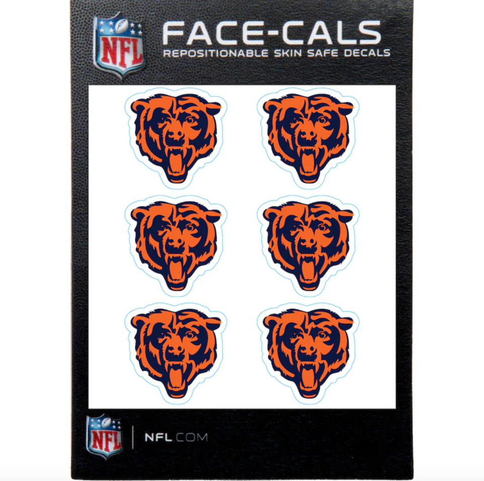 Bears 6-Pack Mini-Cals Face Decals