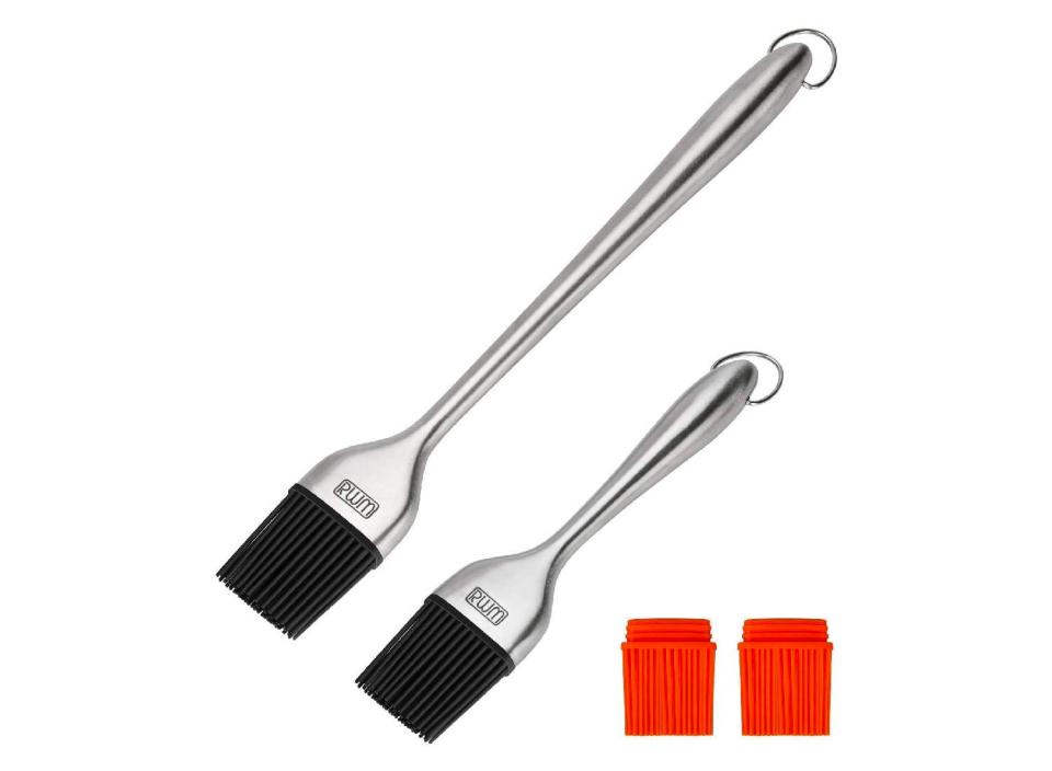 Keep all the flavorful juices and sauces on your food with these stainless steel basting brushes. (Source: Amazon)