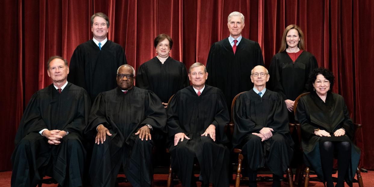 The nine supreme court justices