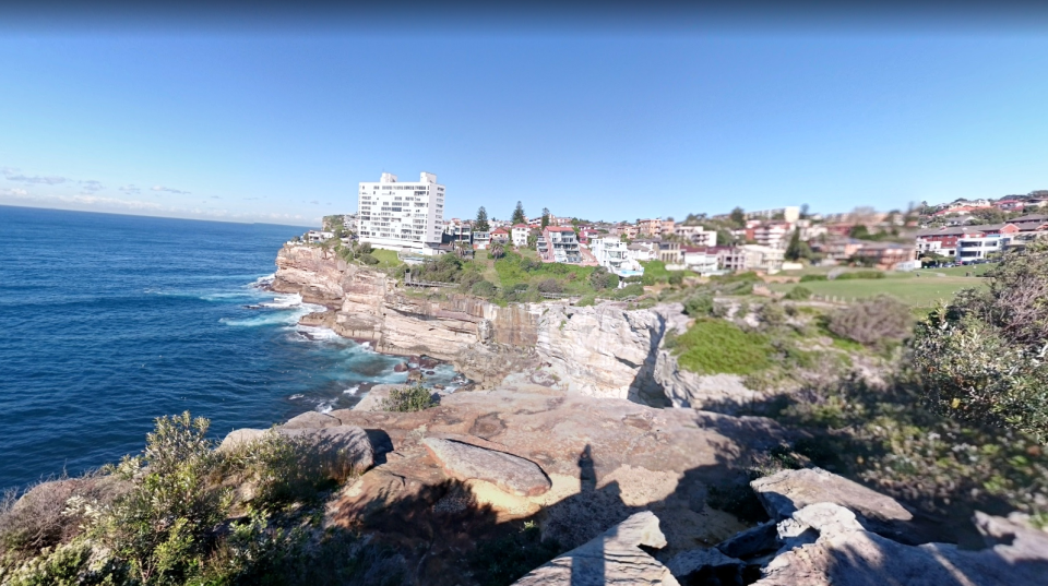 A picture of Diamond Bay at Vaucluse from Google street view.