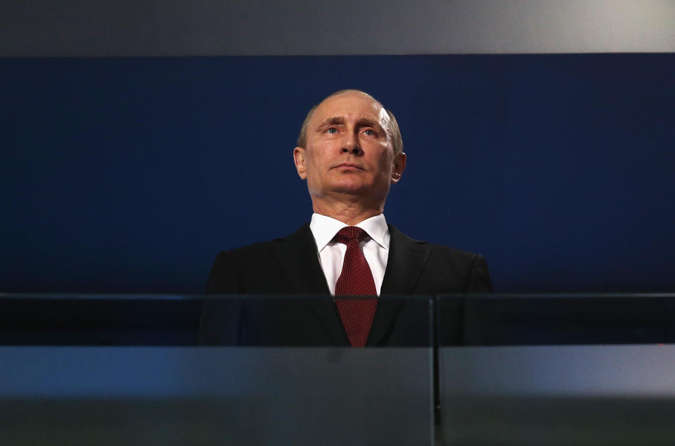 Vladimir Putin’s brutal regime hosting the World Cup presents a mess of problems. (Getty)