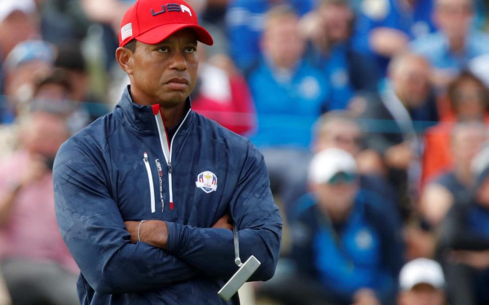  Team USA's Tiger Woods looks dejected in 2018 - Reuters