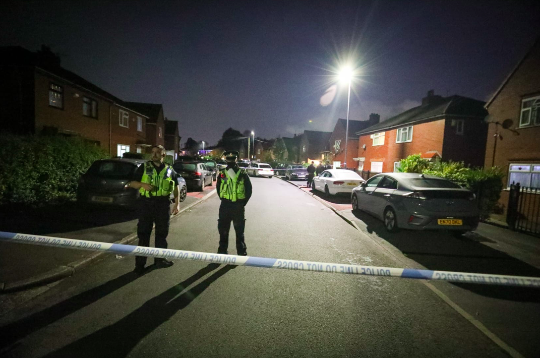 Greater Manchester Police at the scene of a shooting in Copthorne Crescent. (Reach)