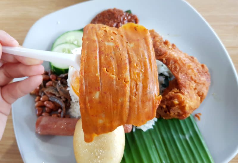 nasi lemak ayam taliwang - otah