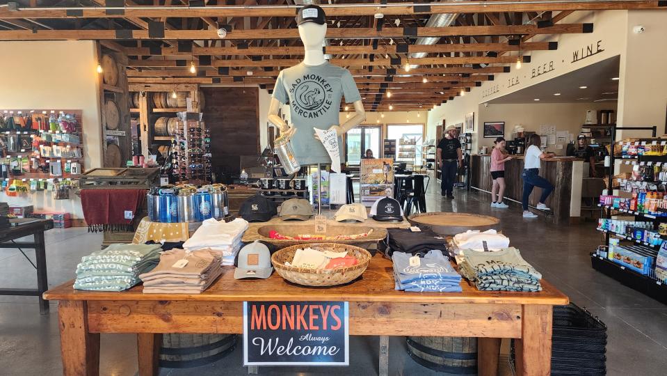 The Sad Monkey Mercantile has a variety of merchandise for sale in its venue near Palo Duro Canyon.