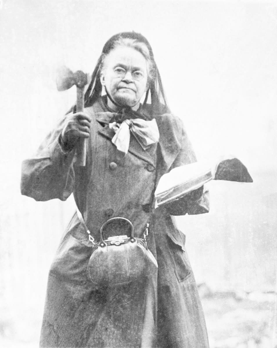Temperance leader Carrie Nation in 1910