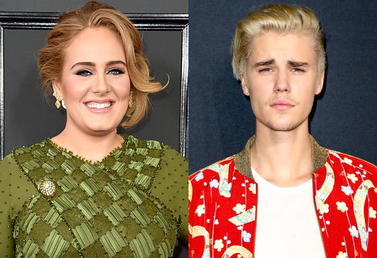 Adele mentioned Justin Bieber at her concert.