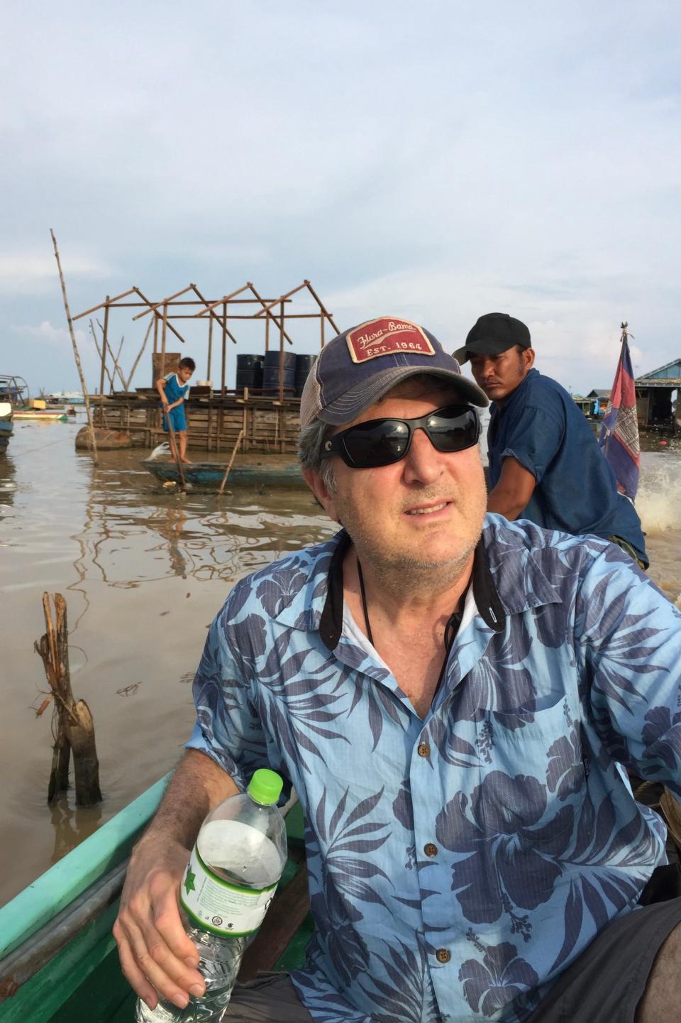 Mike Leach during a 2018 visit to Cambodia