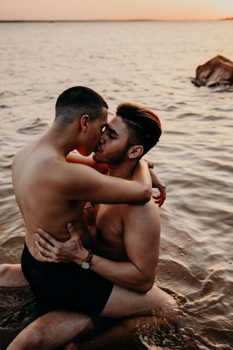 "You get to show the actual emotion you feel with your partner. It's real-life moments caught during the shoot that represent my love and affection for my partner." &mdash; <i>Jose R. </i>