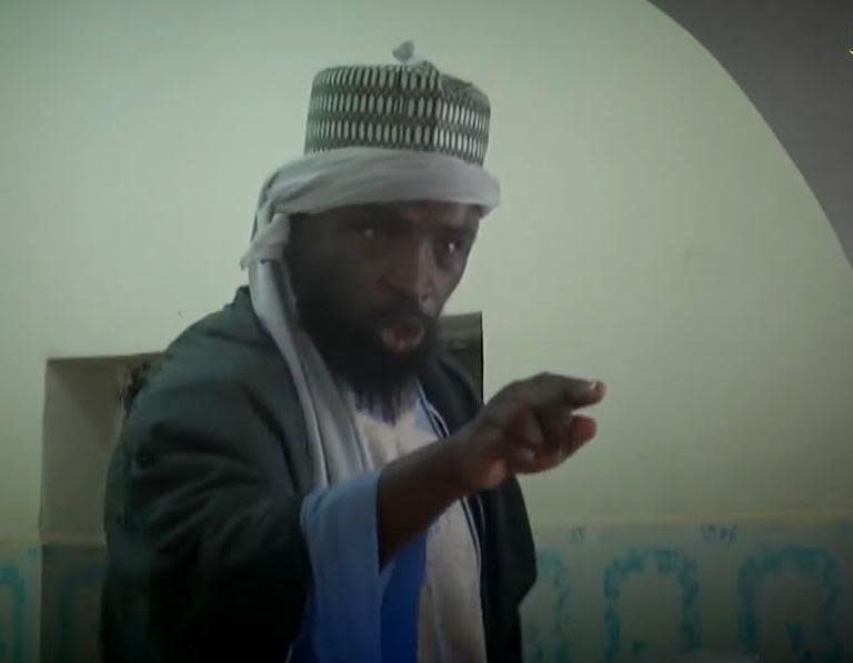 Boko Haram leader Abubakar Shekau is shown in this screengrab taken on November 9, 2014 from a new video released by the militant group