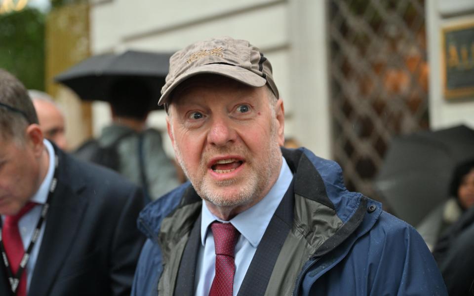 Alan Bates speaking outside Aldwych House after Ms Vennells gave evidence at the inquiry