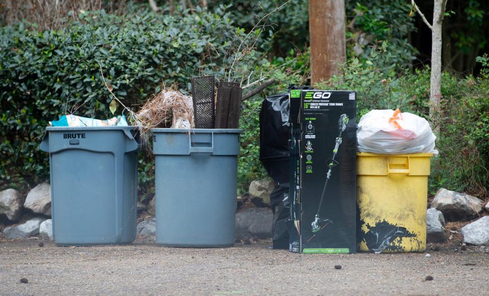 Optimistic Jackson, Miss., residents put out their trash in hopes of it being picked up Monday, April 3, 2023, although the mayor and city council have not come to an agreement on what company to award the contract for trash pickup.