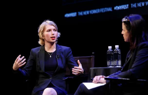 PHOTO: In this Sept. 8, 2017, file photo, Chelsea Manning and Larissa MacFarquhar attend The 2017 New Yorker Festival in New York. (Thos Robinson/Getty Images for The New Yorker, FILE)