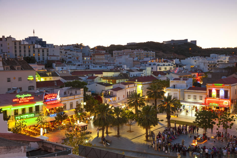 People in Albufeira, Algarve, Portugal