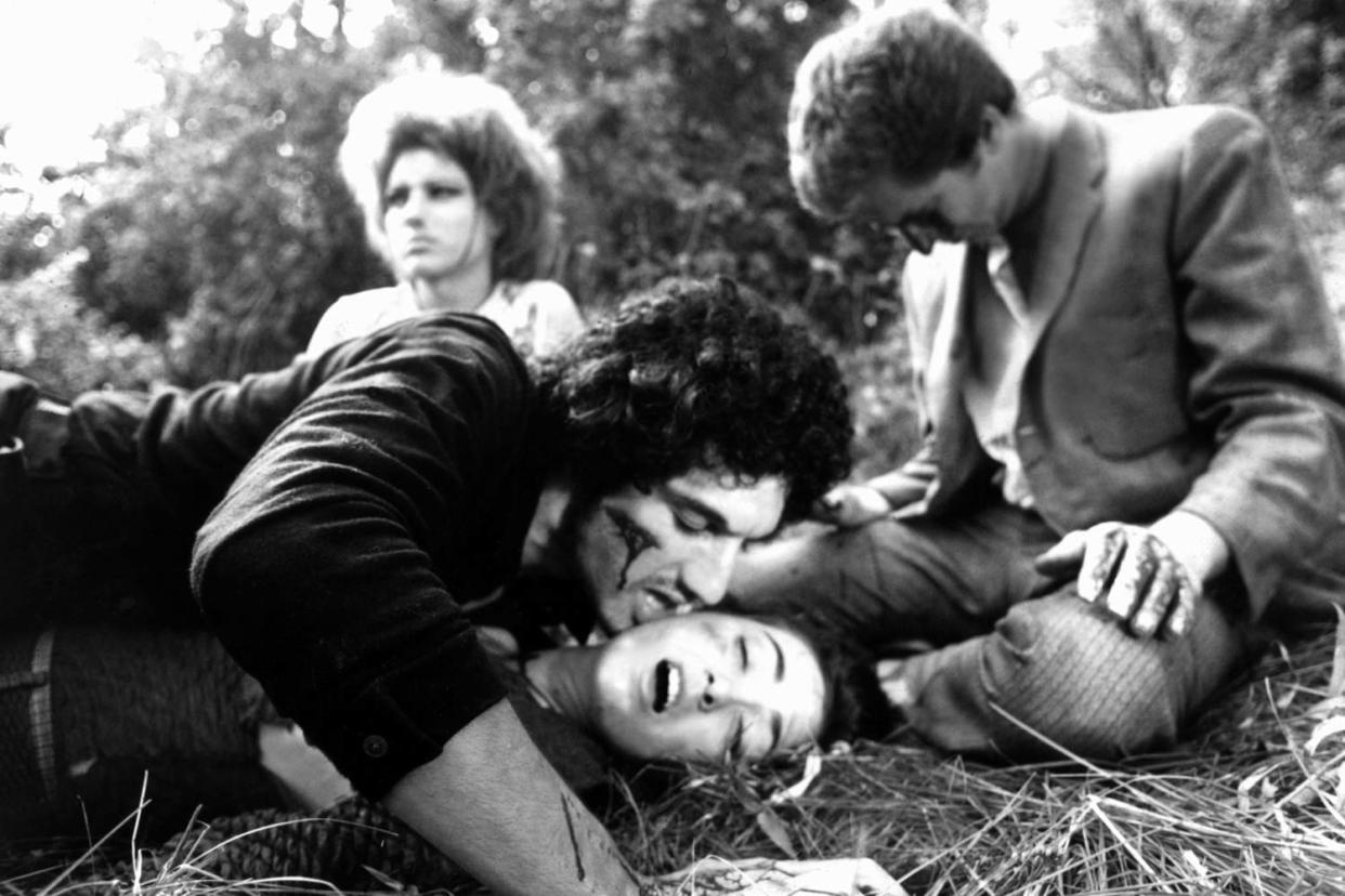 Jeramie Rain, David Hess, Sandra Cassel and Fred J. Lincoln in the 1972 film 